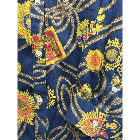 Lauren Ralph Lauren Women's shirt Rope and Gold Medallion Design. Equestrian. - Picture 4 of 12